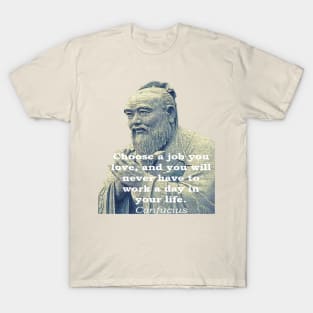 Confucius Choose a Job T-Shirt